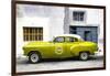 Cuba Fuerte Collection - Lime Green Pontiac 1953 Original Classic Car-Philippe Hugonnard-Framed Photographic Print