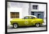 Cuba Fuerte Collection - Lime Green Pontiac 1953 Original Classic Car-Philippe Hugonnard-Framed Photographic Print