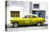 Cuba Fuerte Collection - Lime Green Pontiac 1953 Original Classic Car-Philippe Hugonnard-Stretched Canvas