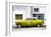 Cuba Fuerte Collection - Lime Green Pontiac 1953 Original Classic Car-Philippe Hugonnard-Framed Photographic Print
