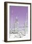 Cuba Fuerte Collection - Ocean Wild Nature II - Pastel Purple-Philippe Hugonnard-Framed Photographic Print