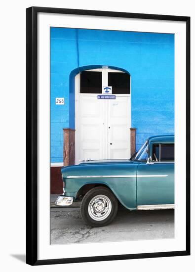 Cuba Fuerte Collection - Old Blue Car II-Philippe Hugonnard-Framed Photographic Print