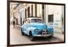 Cuba Fuerte Collection - Old Blue Chevrolet in Havana-Philippe Hugonnard-Framed Photographic Print