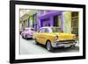 Cuba Fuerte Collection - Old Cars Chevrolet Yellow and Pink-Philippe Hugonnard-Framed Photographic Print