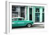 Cuba Fuerte Collection - Old Classic American Green Car-Philippe Hugonnard-Framed Photographic Print