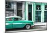 Cuba Fuerte Collection - Old Classic American Green Car-Philippe Hugonnard-Mounted Photographic Print