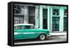 Cuba Fuerte Collection - Old Classic American Green Car-Philippe Hugonnard-Framed Stretched Canvas