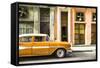 Cuba Fuerte Collection - Old Classic American Orange Car-Philippe Hugonnard-Framed Stretched Canvas
