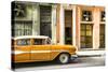 Cuba Fuerte Collection - Old Classic American Orange Car-Philippe Hugonnard-Stretched Canvas