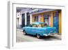 Cuba Fuerte Collection - Old Cuban Blue Car-Philippe Hugonnard-Framed Premium Photographic Print