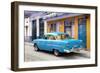 Cuba Fuerte Collection - Old Cuban Blue Car-Philippe Hugonnard-Framed Photographic Print