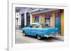 Cuba Fuerte Collection - Old Cuban Blue Car-Philippe Hugonnard-Framed Photographic Print