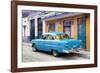 Cuba Fuerte Collection - Old Cuban Blue Car-Philippe Hugonnard-Framed Photographic Print