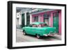 Cuba Fuerte Collection - Old Cuban Coral Green Car-Philippe Hugonnard-Framed Photographic Print