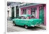 Cuba Fuerte Collection - Old Cuban Coral Green Car-Philippe Hugonnard-Framed Photographic Print