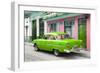 Cuba Fuerte Collection - Old Cuban Green Car-Philippe Hugonnard-Framed Photographic Print