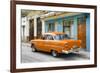 Cuba Fuerte Collection - Old Cuban Orange Car-Philippe Hugonnard-Framed Photographic Print