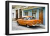 Cuba Fuerte Collection - Old Cuban Orange Car-Philippe Hugonnard-Framed Photographic Print