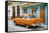 Cuba Fuerte Collection - Old Cuban Orange Car-Philippe Hugonnard-Framed Stretched Canvas