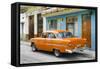 Cuba Fuerte Collection - Old Cuban Orange Car-Philippe Hugonnard-Framed Stretched Canvas