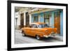 Cuba Fuerte Collection - Old Cuban Orange Car-Philippe Hugonnard-Framed Photographic Print