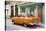 Cuba Fuerte Collection - Old Cuban Orange Car-Philippe Hugonnard-Stretched Canvas