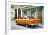 Cuba Fuerte Collection - Old Cuban Orange Car-Philippe Hugonnard-Framed Photographic Print