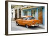 Cuba Fuerte Collection - Old Cuban Orange Car-Philippe Hugonnard-Framed Photographic Print