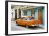 Cuba Fuerte Collection - Old Cuban Orange Car-Philippe Hugonnard-Framed Photographic Print