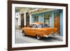 Cuba Fuerte Collection - Old Cuban Orange Car-Philippe Hugonnard-Framed Photographic Print