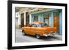 Cuba Fuerte Collection - Old Cuban Orange Car-Philippe Hugonnard-Framed Photographic Print