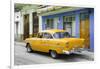 Cuba Fuerte Collection - Old Cuban Yellow Car-Philippe Hugonnard-Framed Photographic Print