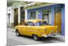 Cuba Fuerte Collection - Old Cuban Yellow Car-Philippe Hugonnard-Mounted Photographic Print