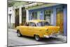 Cuba Fuerte Collection - Old Cuban Yellow Car-Philippe Hugonnard-Mounted Photographic Print