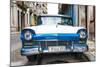 Cuba Fuerte Collection - Old Ford Blue Car-Philippe Hugonnard-Mounted Photographic Print