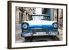 Cuba Fuerte Collection - Old Ford Blue Car-Philippe Hugonnard-Framed Photographic Print