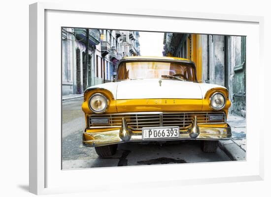 Cuba Fuerte Collection - Old Ford Orange Car-Philippe Hugonnard-Framed Photographic Print
