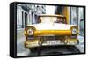Cuba Fuerte Collection - Old Ford Orange Car-Philippe Hugonnard-Framed Stretched Canvas
