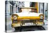 Cuba Fuerte Collection - Old Ford Orange Car-Philippe Hugonnard-Stretched Canvas