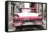 Cuba Fuerte Collection - Old Ford Pink Car-Philippe Hugonnard-Framed Stretched Canvas