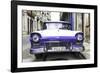 Cuba Fuerte Collection - Old Ford Purple Car-Philippe Hugonnard-Framed Photographic Print