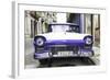 Cuba Fuerte Collection - Old Ford Purple Car-Philippe Hugonnard-Framed Photographic Print