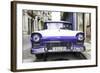 Cuba Fuerte Collection - Old Ford Purple Car-Philippe Hugonnard-Framed Photographic Print