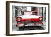 Cuba Fuerte Collection - Old Ford Red Car-Philippe Hugonnard-Framed Photographic Print