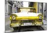 Cuba Fuerte Collection - Old Ford Yellow Car-Philippe Hugonnard-Mounted Photographic Print