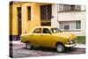 Cuba Fuerte Collection - Old Orange Car in the Streets of Havana-Philippe Hugonnard-Stretched Canvas