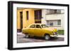 Cuba Fuerte Collection - Old Orange Car in the Streets of Havana-Philippe Hugonnard-Framed Photographic Print