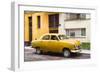 Cuba Fuerte Collection - Old Orange Car in the Streets of Havana-Philippe Hugonnard-Framed Photographic Print