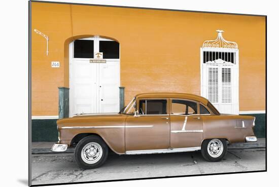 Cuba Fuerte Collection - Old Orange Car-Philippe Hugonnard-Mounted Photographic Print