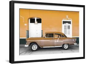 Cuba Fuerte Collection - Old Orange Car-Philippe Hugonnard-Framed Photographic Print